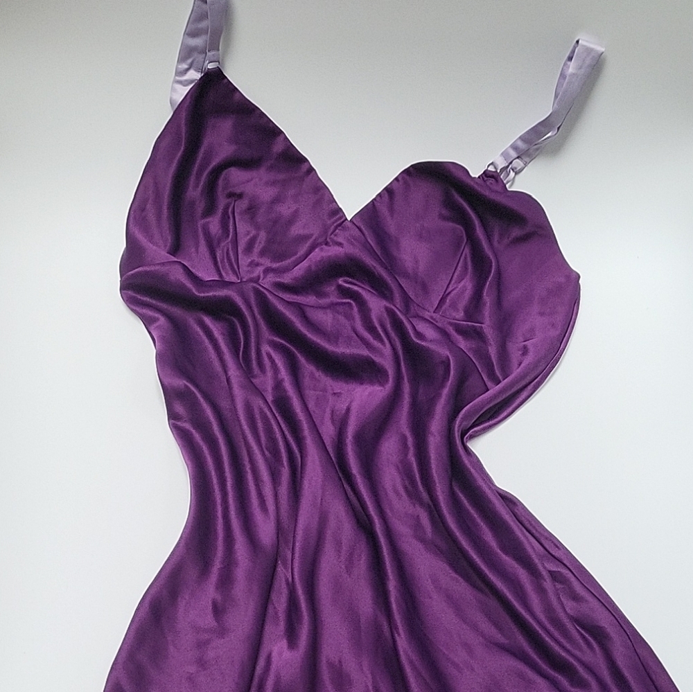Victoria's Secret Purple Chemise Satin Slip